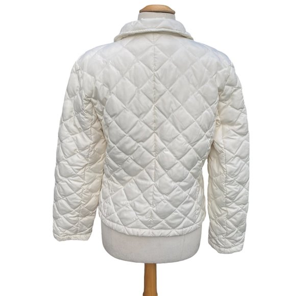 Kenneth Cole Reaction Down Puffer Jacket Ivory G-III Quilted Coastal Old Money-M - Picture 7 of 14